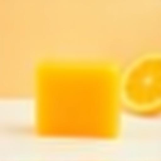 Handmade bright orange citrus soap bar