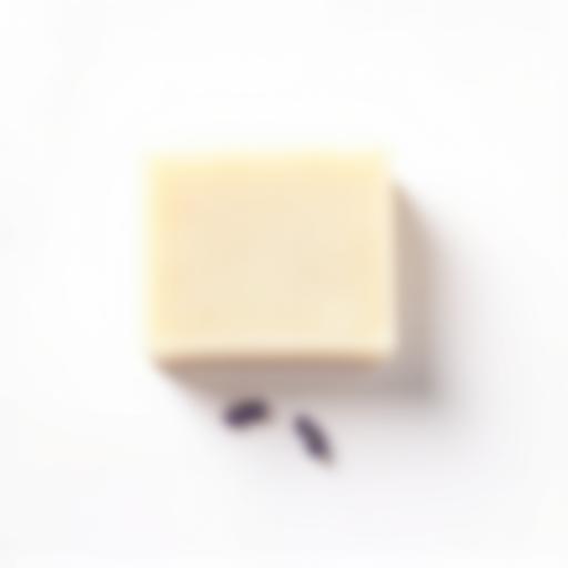 Handmade lavender soap bar with dried lavender sprigs